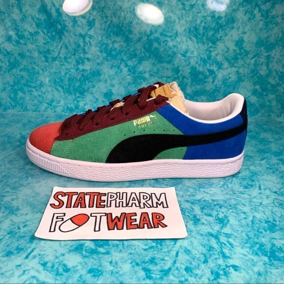 Puma Suede Classic Jr Multi Color Women’s Low Top Shoes Sneakers - Picture 3 of 7